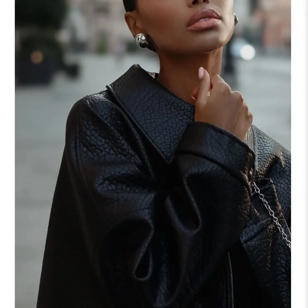 Women’s Jacket-Elegant Black - Picture 10 of 15